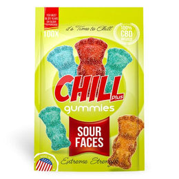 Chill Plus Gummies - CBD Infused Sour Faces